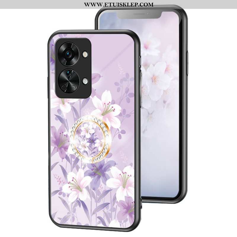Futerały do OnePlus Nord 2T 5G Pierścionek Z Diamentami W Kwiaty Ze Szkła Hartowanego